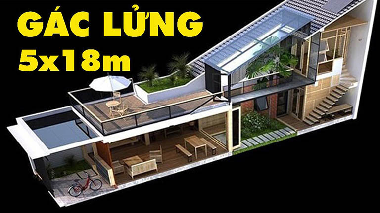 Mẫu nhà cấp 4 gác lửng