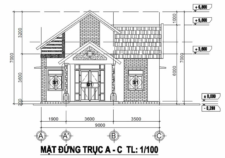 Mẫu nhà cấp 4 mái Thái đẹp ở nông thôn 