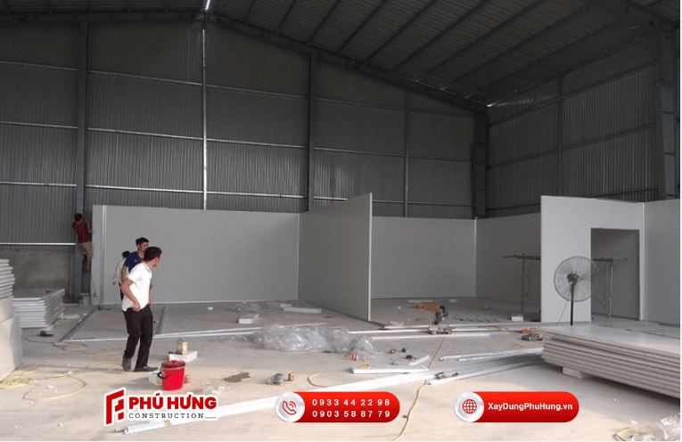 Ứng dụng của vách ngăn nhà xưởng