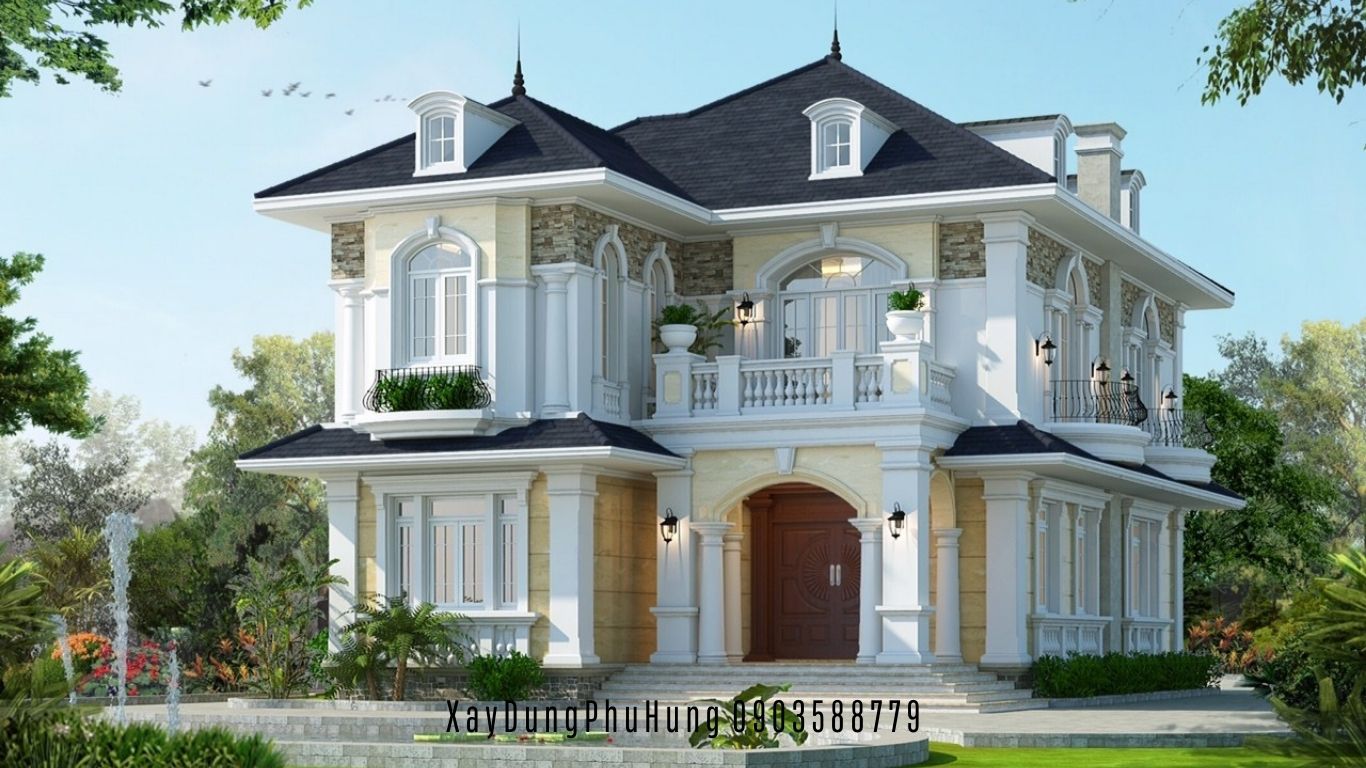 Biệt thự 2 tầng mái Thái