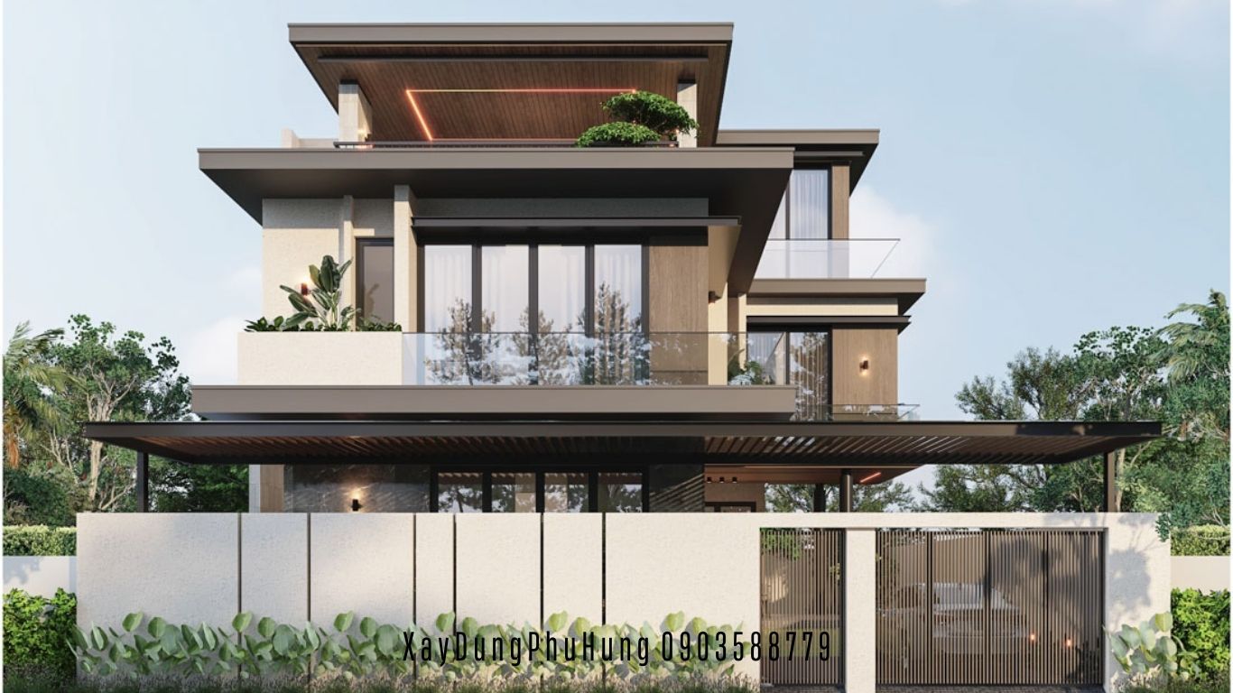 Biệt thự 2 tầng phong cách hiện đại