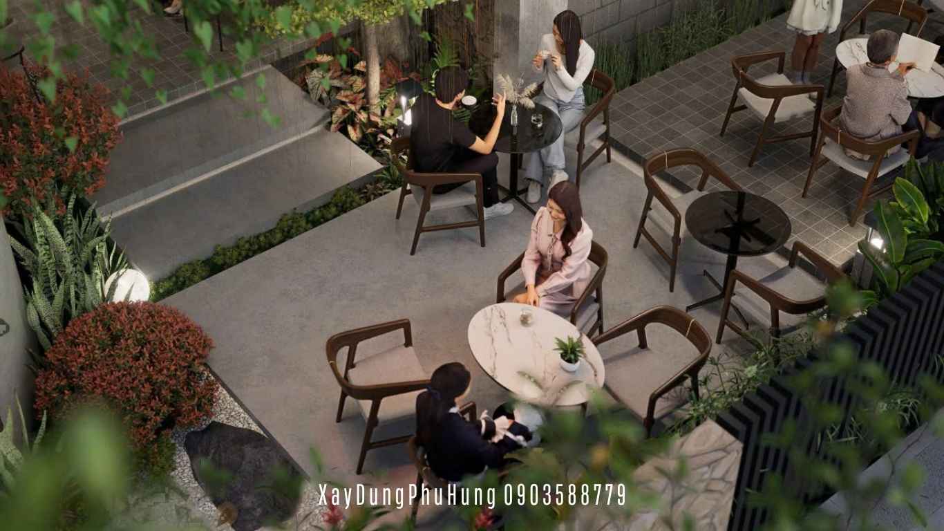 thiết kế nội thất quán cafe