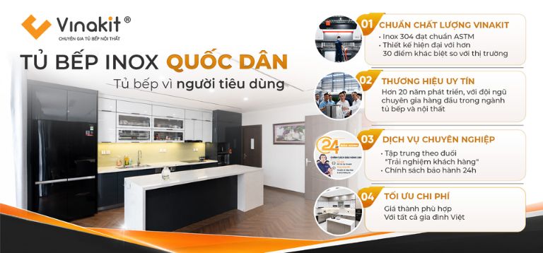 Cam kết chất lượng tủ bếp của Vinakit