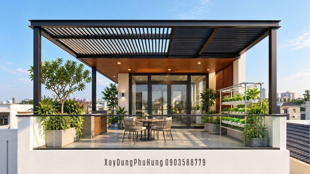 nhà ống 2 tầng 1 tum
